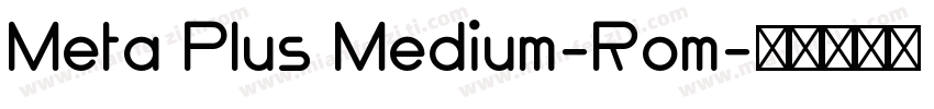 Meta Plus Medium-Rom字体转换